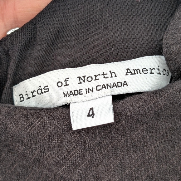 Birds Of North America "Grenadier"Sleeveless Little Black Dress Cutout Back Sz 4 - Picture 8 of 11
